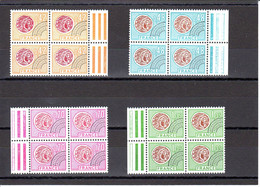 1975 - 4  Blocs De 4 Timbres  : N ° 134 à  137 - 1964-1988
