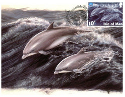 (CC 1) Isle Of Man (2 Items [1 With Stamp]) - Dauohin - Dolphin - Dauphins