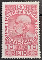 AUSTRIA 1910 - MLH - ANK 166 - 10h - Unused Stamps