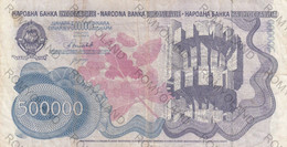 BANCONOTE 500.000 DINAR JUGOSLAVIA - Yugoslavia