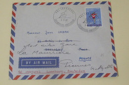 Vol Inaugural Luxembourg  Amsterdam 05 04 1962    Lettre Pour Piennes ( Meurthe Et Moselle  ) - Lettres & Documents