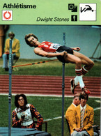 Fiche Sports: Athlétisme - Saut En Hauteur: Dwight Stones, Recordman Du Monde - Editions Rencontre 1976 - Sports