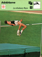 Fiche Sports: Athlétisme - Saut En Hauteur: Technique Du Fosbury Flop - Editions Rencontre 1977 - Sports