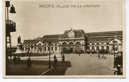 CPA - Carte Postale - Belgique - Mons - Place De La Station - 1920  (DG15522) - Mons