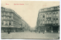 CPA - Carte Postale - Belgique - Mons - Rue De La Station - 1908 (DG15528) - Mons