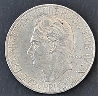 AUSTRIA 1960 - 25 Schilling - Silver - 150th Anniversary Technische Hochschule - J.J. Prechtl - Austria