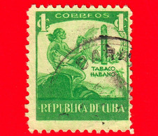 CUBA - Usato - 1948 - Industria Del Tabacco - 1 ¢ - Oblitérés