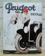 PLAQUE  PUBLICITE PEUGEOT EN RELIEF  39 Cm X 29 Cm - Tin Signs (after1960)