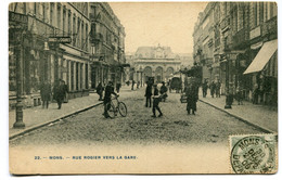 CPA - Carte Postale - Belgique - Mons -  Rue Rogier Vers La Gare  - 1906 (DG15534) - Mons