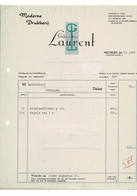 VP FACTURE BELGIQUE 1956 (V2030) DRUKKERIJ IMPRIMERIE (1 Vue) Gebroeders LAURENT MECHELEN STOMPAERTSHOEK, 6 - Druck & Papierwaren