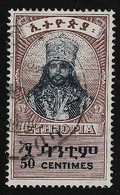 ETIOPIA - RESTAURAZIONE - 1942: Effigie Di HAILE' SELASSIE' - Valore Usato Da 50 C. - In Ottime Condizioni. - Ethiopie