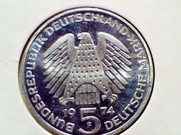 German Federal Republic 5 Mark 1974F KM 138 - 5 Mark