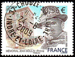 France Oblitération Cachet à Date N° 4371 - Caluire, Mémorial Jean Moulin Résistant De La Seconde Guerre Mondiale - Usados