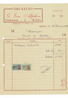VP FACTURE BELGIQUE 1956 (V2030) DRUKKERIJ IMPRIMERIE (1 Vue) G VAN ALPHEN - MECHELEN Paardenstraat, 41 - Printing & Stationeries