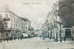Delcampe - Cartolina - Vercelli - Porta Torino - 1917 - Vercelli