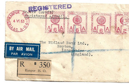 IU047/ INDIEN - Firmenfreistempel Auf Einschreiben Kampur 1953 Nach England - Briefe U. Dokumente