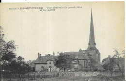 - NEUILLE PONT PIERRE - Vue Générale Du Presbytère Et De L'Eglise - Neuillé-Pont-Pierre