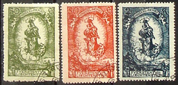 Liechtenstein 1920: "Madonna Ob Vaduz" Zum 80.Geburtstag Von Fürst Johann II.(1840-1928) No. 40-42 O (Zumstein CHF 7.50) - Errors & Oddities