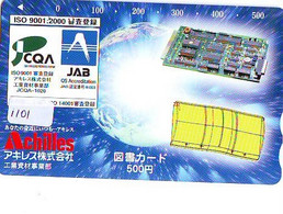 Carte Prépayée Japon  ESPACE (1101)  GLOBE * SATELLITE * TERRESTRE * MAPPEMONDE * Telefonkarte Phonecard JAPAN * - Espacio