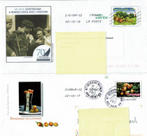 2 Enveloppes PAP - FRUITS  - MIRABELLES ET POMMES - Listos A Ser Enviados: Otros (1995-...)
