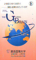 TELECARTE JAPAN *  ESPACE (1112) GLOBE * SATELLITE * TERRESTRE * MAPPEMONDE * Telefonkarte Phonecard JAPAN * - Espace