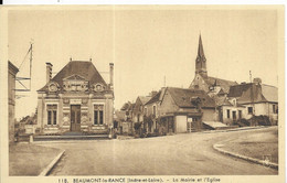 - BEAUMONT LA RANCE C/ Neuillé Pont Pierre - La Mairie Et L'eglise - Beaumont-la-Ronce