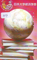 TELECARTE JAPAN *  ESPACE (1117) * GLOBE * SATELLITE * TERRESTRE * MAPPEMONDE * Telefonkarte Phonecard JAPAN * - Espacio