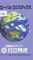 TELECARTE JAPAN *  ESPACE (1119) * GLOBE * SATELLITE * TERRESTRE * MAPPEMONDE * Telefonkarte Phonecard JAPAN * - Ruimtevaart