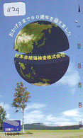 Carte Prépayée Japon  ESPACE (1129)  GLOBE * SATELLITE * TERRESTRE * MAPPEMONDE * Telefonkarte Phonecard JAPAN * - Ruimtevaart