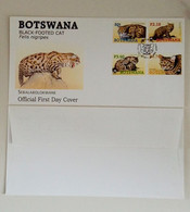 Botswana 2005 FDC Endangered Species Black-footed Cat Cats Animals Fauna Felis Nigripes Nature WWF W.W.F. Stamps - Autres & Non Classés