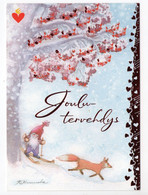 Postal Stationery - HEART ASSOCIATION FINLAND  - GNOME & FOX - USED  2011 - Stamp CHRISTMAS TREE - Katri Kuusela - Enteros Postales