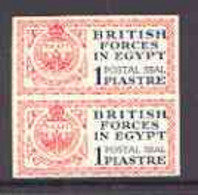 Egypt 1932 British Forces 1p Postal Seal Marginal Imperf Pair, Superb Unmounted Mint, SG A1 (normal Pair Cat £190) - Neufs