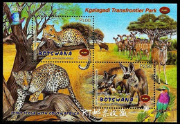 Botswana 2001 M/S Kgalagadi Transfrontier Wildlife Park Joint Issue With South Africa Animals Nature Leopard Stamps MNH - Otros & Sin Clasificación