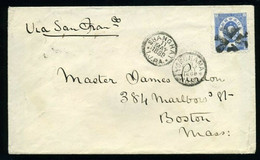 JAPAN CHINA SHANGHAI USA 1888 COVER - Cartas & Documentos