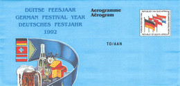 SOUTH AFRICA - AEROGRAMME DEUTSCHES FESTJAHR 1992 Unc //Q150 - Aéreo