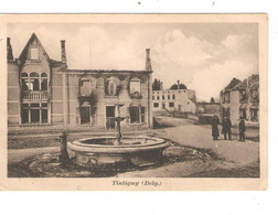 REF2871/ CP-PC Tintigny Défiguré Par Les Bombardements Allemands Animée Pompe à Eau Et Abreuvoir Utilisée En Feldpost - Tintigny