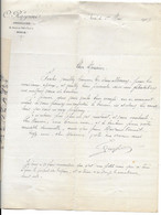 1909 NICE - C. RASPINI JOAILLIER AVENUE FELIX FAURE - L.A.S. A ENTETE AVEC UNE COPIE DE LETTRE COLLEE - Documenti Storici