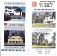 ARMEE DU SALUT - LES HUTINS - CEVENNES ET HAUTE SAVOIE - LOT DE 2 DEPLIANTS - Publicités