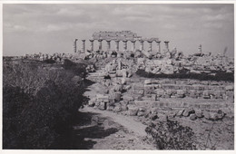 FOTOGRAFIA - SELINUNTE - CASTELVETRANO (TRAPANI) - TEMPIO DI SELINUNTE - ANNO 1952 - Trapani