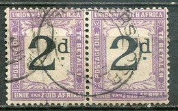 Union Of South Africa Postage Due, Südafrika Portomarken Mi# 14  Gestempelt/used - Pair - Strafport