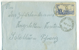 Enveloppe 1939 - Neuf-Brisach Haut-Rhin à Soloturn Suisse - 1921-1960: Modern Period