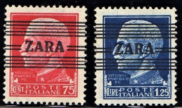 ITALIA OCCUPAZIONE TEDESCA ZARA 1943 CATALOGO SASSONE N. 25-26  C.75 +L. 1.25  MLH SUPERB STAMPS CV € 150+ - Ocu. Alemana: Zara