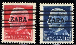 ITALIA OCCUPAZIONE TEDESCA ZARA 1943 CATALOGO SASSONE N. 25-26  C.75 +L. 1.25  MLH SUPERB STAMPS CV € 150+ - Occup. Tedesca: Zara