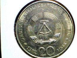 Germany Democratic Republic 20 Mark 1972A KM 40 - 5 Marcos