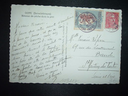 CP TP M. DE GANDON 6F + VIGNETTE 5 FR FONDATION CM. FREVAN MEILLEUR MORAL OBL.16-6 1949 BOURG-DUN SEINE INFRE (76) - Cartas & Documentos