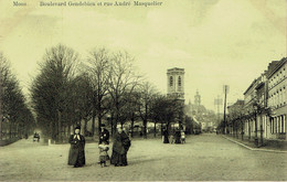 Mons Boulevard Gendebien Et Rue Andre Masquelier Animation Top   Edit. Vve Duquesne Mons - Mons