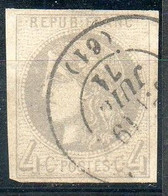 N°41Bc  OBLITERE  COTE 350 E PRIX DEPART 55E - 1870 Emisión De Bordeaux