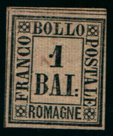 27891) ROMAGNE-1 Baj • Cifra In Cornice Rettangolare • Nero Su Bruno Grigio-MLH* - Romagne