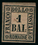 27891) ROMAGNE-1 Baj • Cifra In Cornice Rettangolare • Nero Su Bruno Grigio-MLH* - Romagna