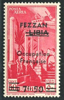 FEZZAN 1943  POSTA AEREA 7,50 SU 50 C. SASSONE N. 2 ** MNH - Fezzan & Ghadames